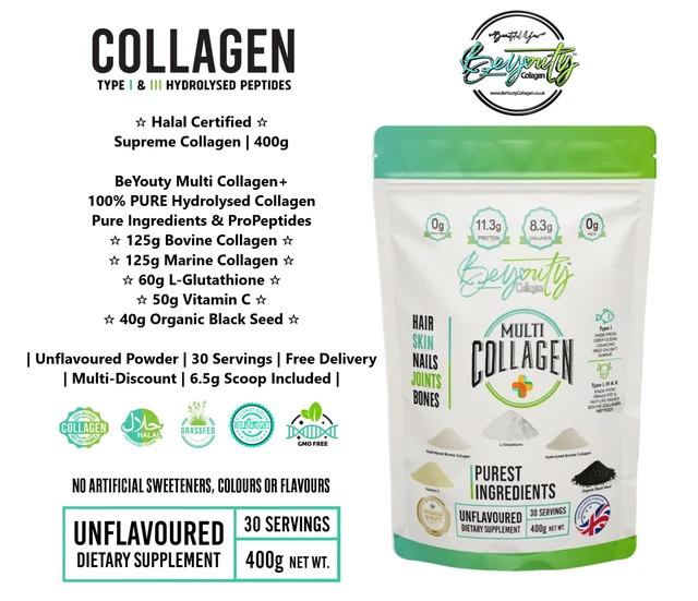 SUNNA SUPPLEMENTS - Halal Bovine Collagen Protein Powder On