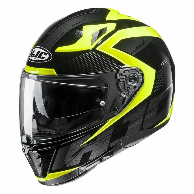 HJC I70 Casco Moto Asto Nero Opaco/Giallo Fluo/Verde + Pinlock - XL