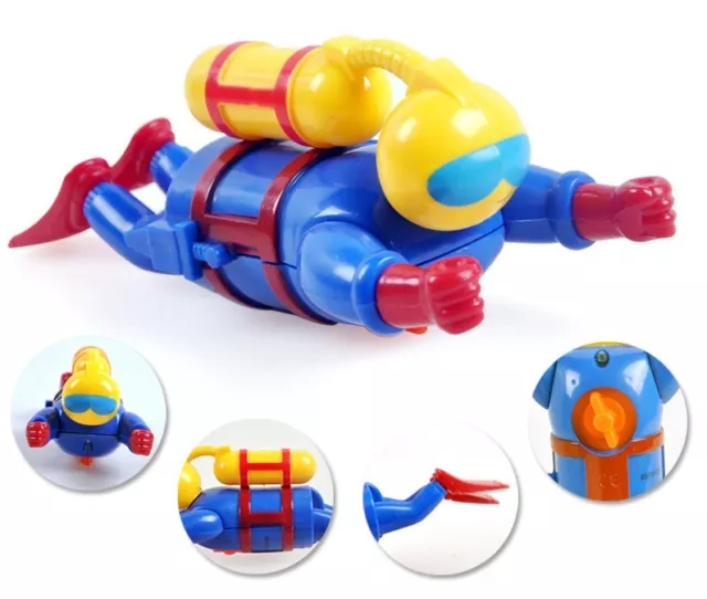 Horloge Wind Up Natation Plongée Plongeur Plongeur - Jouet de Bain Enfants Jeu 385-205 2