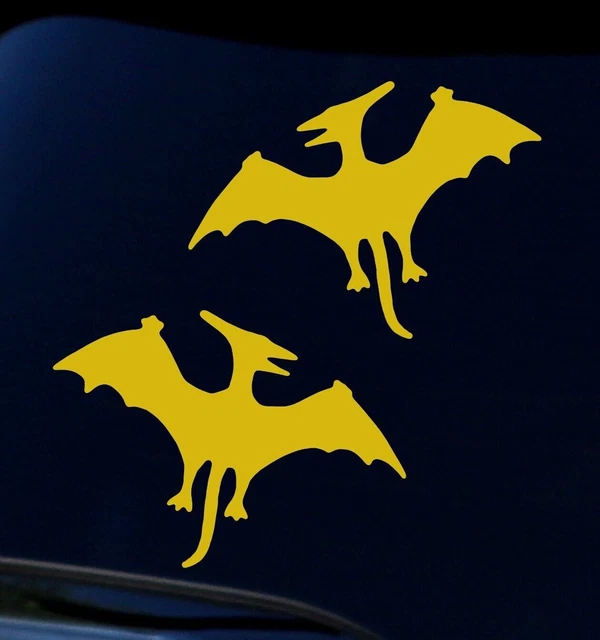 Dinosaur Decal - Pterodactyl Sticker - 2 Pack - Select Color Size
