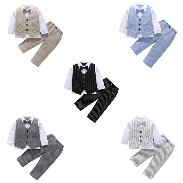 Gilet baby boy gentiluomo bambini mosca smoking matrimonio abito formale
