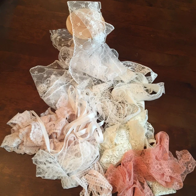 Neu Vintage Spitze & Band Bündel ass/Designs & Farben 10 mt für 20mt hübsch