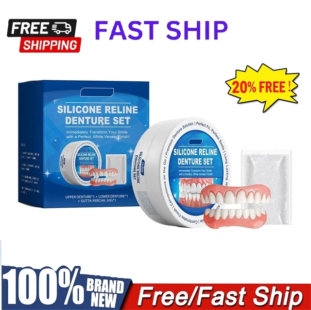 SILICONE RELINE DENTURE-SET,SOFT Denture Reline Kit 2024 UK £5.06 ...