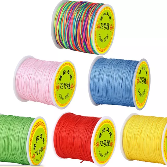 55 Yards Nylon String Chinese Knotting Thread 0.8mm Braid Rattail Cord Rope