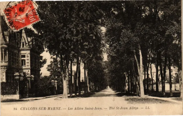 CPA CHALONS-sur-MARNE - Les Allées St-JEAN - The St-JEAN Alleys (742339)