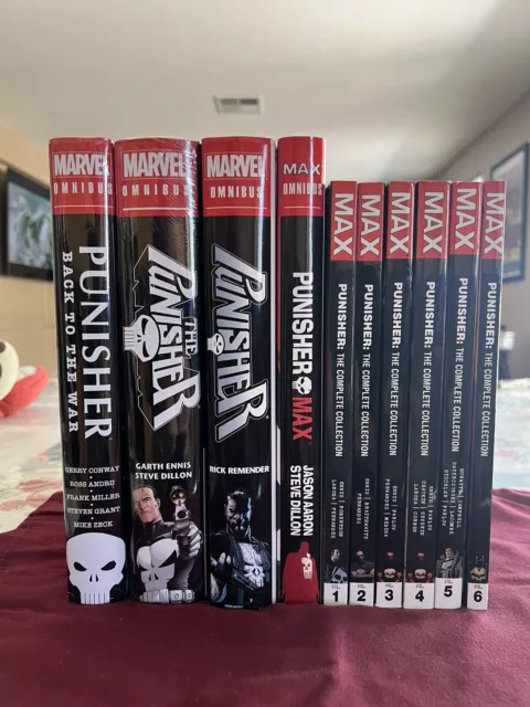 Punisher Omnibus collection and Punisher MAX The Complete Collection 1-6