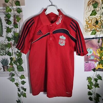 ADIDAS Liverpool FC Rosso Carlsberg Polo Taglia Da Uomo Grande 