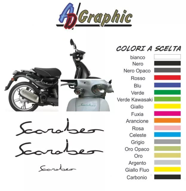 kit adesivi adesivo Stickers decal sticker compatibile aprilia scarabeo fiancata