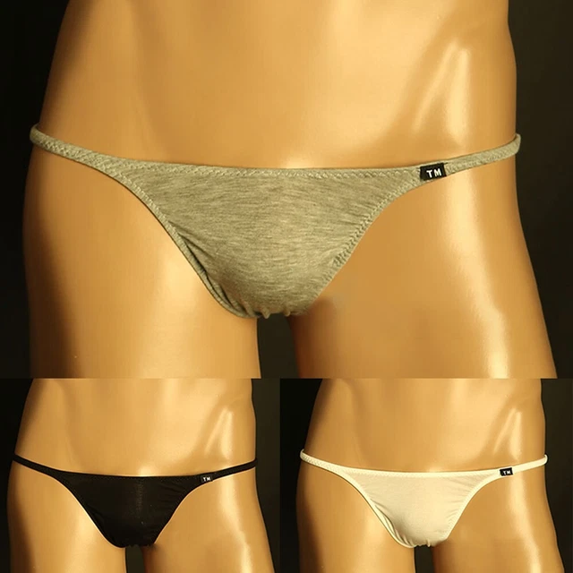 Mutandine Uomo Vita Bassa - Seta Ghiacciata, Rete, Sexy, Taglie S/M/L, 85% Nylon 15% Elastan