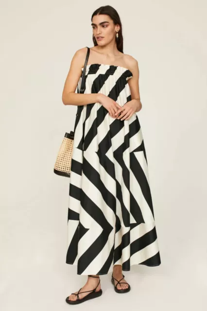 Tory Burch Wide Striped Maxi Dress   Size:XS   $598 NWT