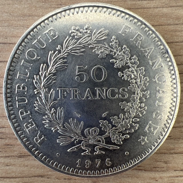 Pièce 50 Francs Hercule Argent 1976 -SUP/ SPL