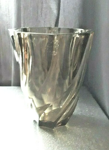 Superb Art Deco Brockwitz Vintage Original Sepia Swirl Vase