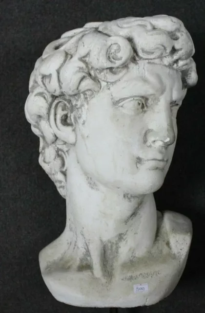 Antica Scultura In Gesso Testa Di David Italia Xx Secolo H 45