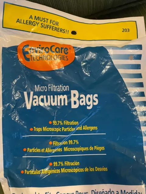 Envirocare Vacuum Bags Kenmore Canister Type M, 3 Bags, 51195 Magic Blue