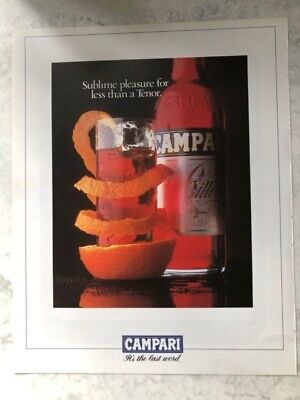 1985 Advert CAMPARI ITALIAN BITTERS LIQUEUR ORANGE IT'S THE LAST WORD COCKTAIL