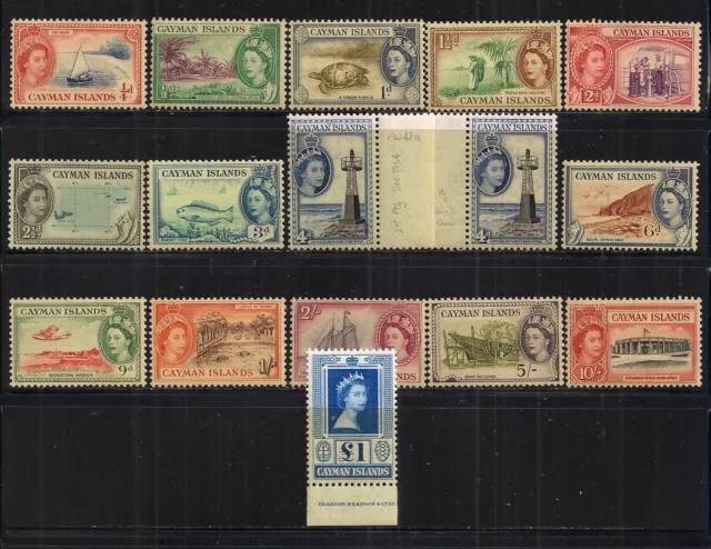 Cayman Island- Qeii 1953-62.Sg 148-161.Definitive Set Of 16.Unmounted Mint.