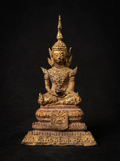 Antique bronze Thai Buddha statue from Thailand, 19th century