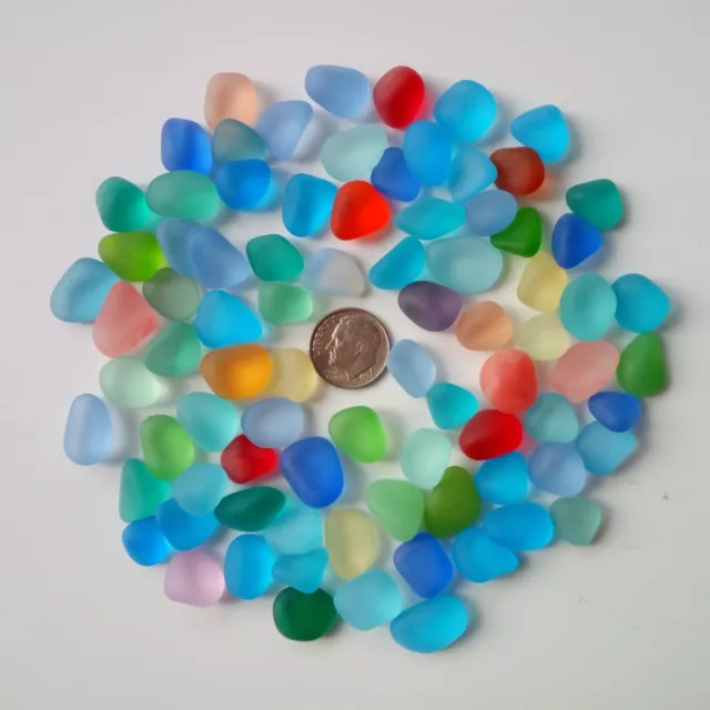 Big 12-16 mm Undrilled Beach Glass Sea Glass Beads For Jewelry Use