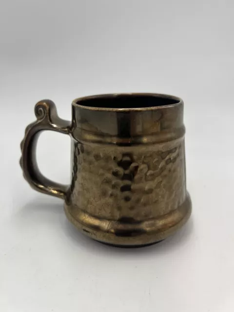 Prinknash Abbey Small Tankard Bronze Copper Lustre Glaze 9cm 2