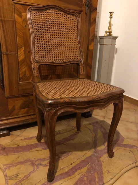 Chaise Louis XV Cannée Et Patinée - Hêtre, Style Classique, époque XIXe