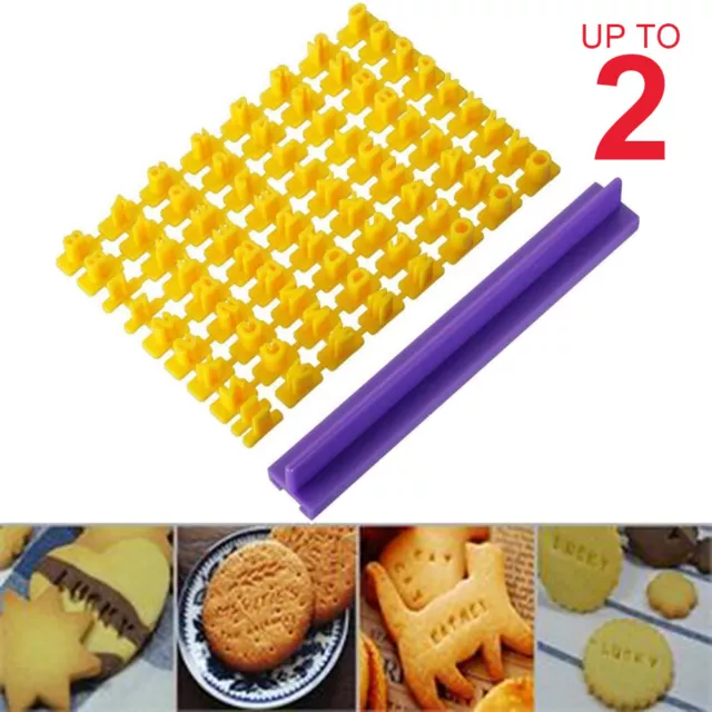 Fondant Cake Stamp Letter Embosser Number Mold Cutter Biscuit Alphabet Cookies