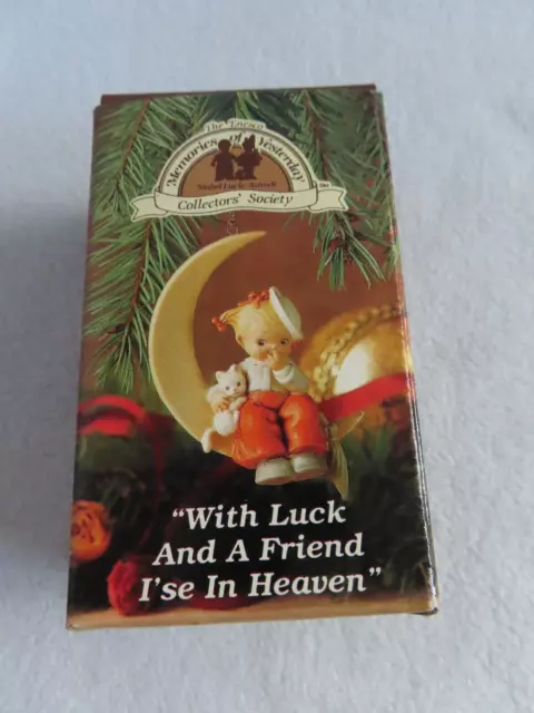 With Luck And Friend I'se In Heaven Enesco Memories Of Yesterday Ornament - NIB