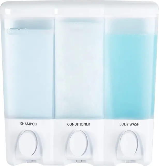 Dispensador de ducha de 3 cámaras Products 72350 Clear Choice, blanco