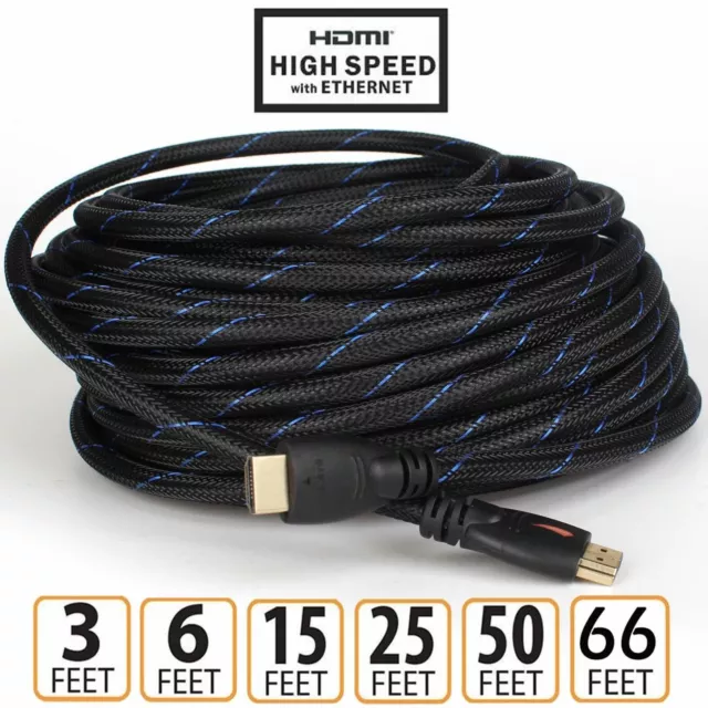 3M 5M 9M HDMI Cable/Cord/Lead v1.4 3D High Speed with Ethernet HEC Full HD 1080p