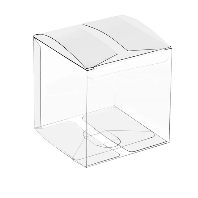 50 pz scatole di plastica trasparente per regali PVC confezione regalo trasparente M4Z1