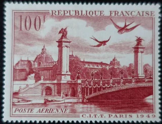 Frankreich Briefmarke De La Post Luft Pa N° 28 neuer Stempel MH