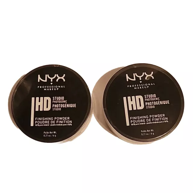 2X - NYX Professional Makeup HD Studio Finishing Powder - Translucent - 0.21oz