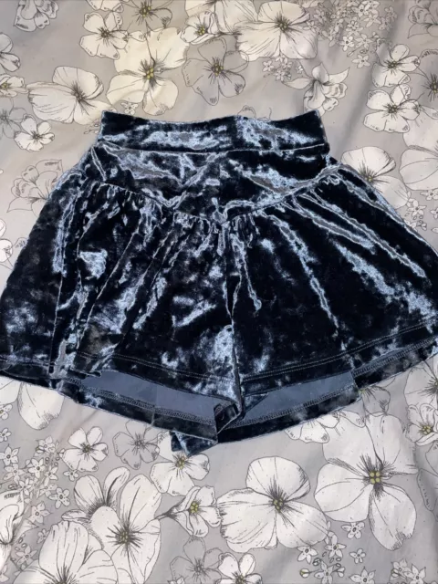 Bellissimi pantaloncini invernali velluto blu per bambina Next età 4 anni perfetti con collant