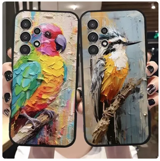 Painting bird Art Oiseaux Soft Coque Cover Case For Samsung Galaxy S24 S23 S22 A