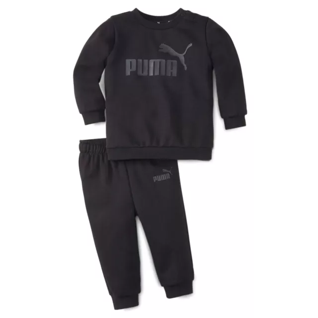 Puma Minicats Ess Crew Jogger Fl Chándal Entrenamiento Chándal 846142 Negro