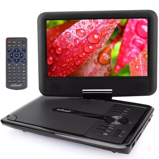 ieGeek Portable DVD Player with 9" HD Swivel Screen ,Region Free,Remote Control