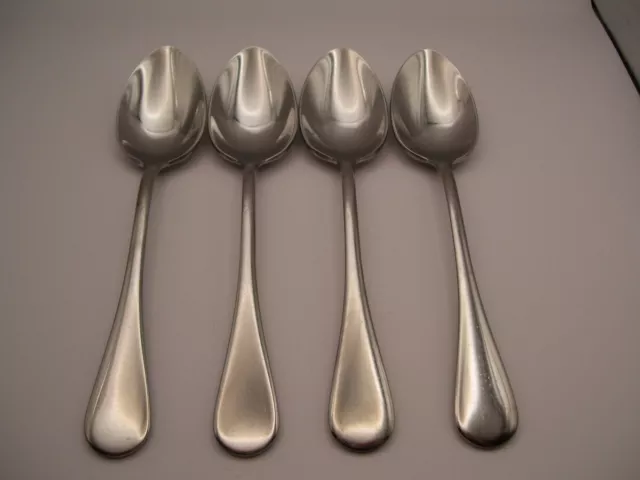Calderoni Stainless BORROMEO Set of 4 Place / Oval Soup Spoons
