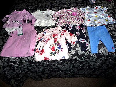 8 Piece Joules Girl's Clothing Bundle - Mainly 3 Months + 1 Year - Barely Worn!