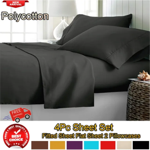 https://www.picclickimg.com/e0AAAOSwG6VlkrfG/Polycotton-Fitted-Flat-Bed-Sheet-Set-with.webp