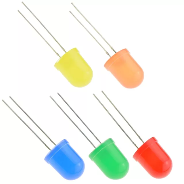 Red / Blue / Green / Yellow / Orange / White 10mm Diffused LED Light