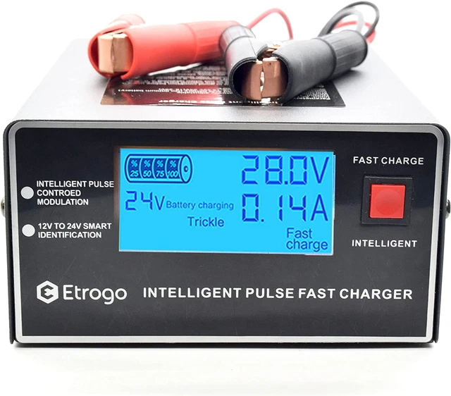 Chargeur Batterie Voitures 12V 24V 10A 250W Intelligent Avec Fonction De Détecti