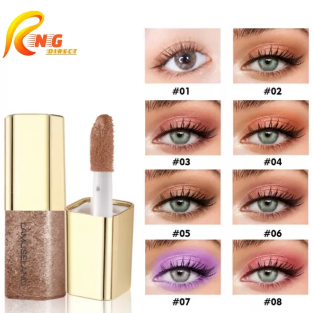 8pcs/Set Glitter Shimmer Matte Eyeshadow Liquid Eye Shadow Beauty Makeup