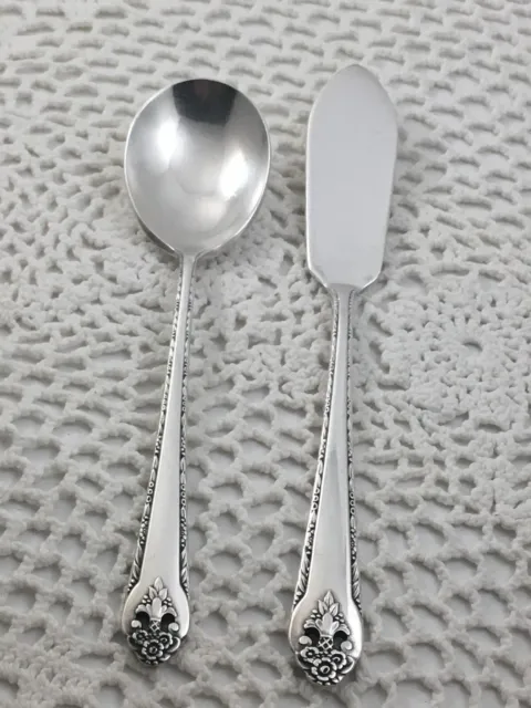 Holmes & Edwards LOVELY LADY Sugar Spoon & Knife International Silver Plate