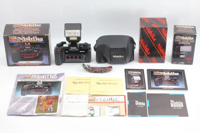 [Almost Unused w/ Box Set] Nishika N8000 3D Quadra Lens film Camera from Japan