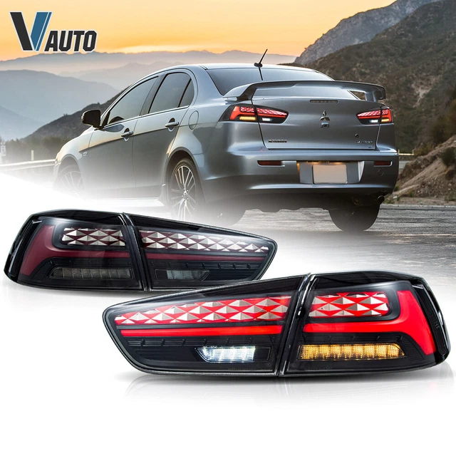VLAND LED TAIL Lights For Mitsubishi Lancer/EVO X Smoke Lens Sequential