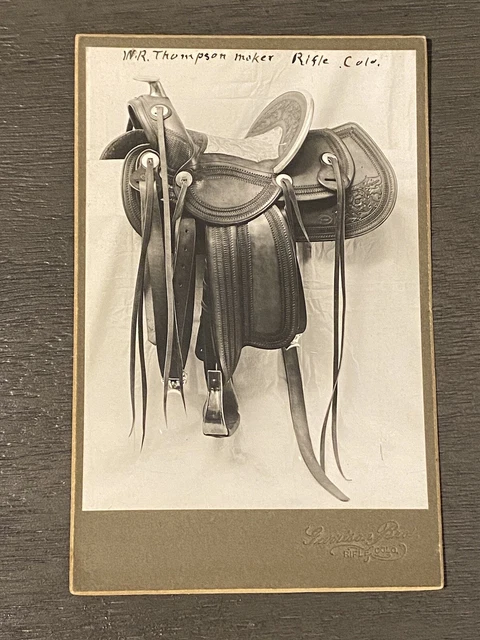 Rare Antique Western American Saddle Cabinet Photo!