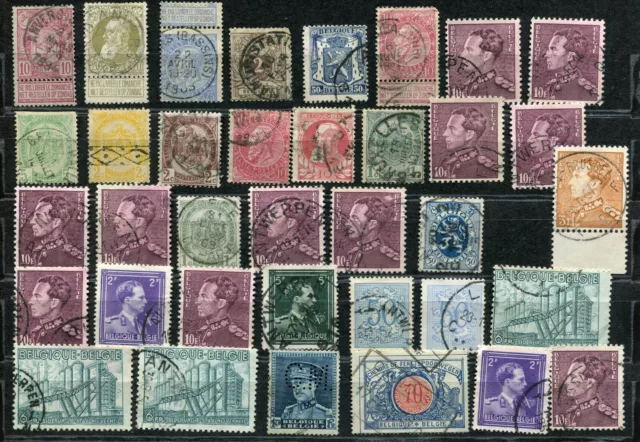 36 x alte Briefmarken/old stamps BELGIEN / BELGIUM / BELGIQUE / BELGE