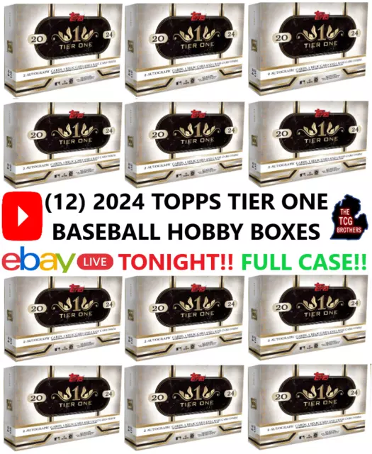 CHICAGO CUBS BREAK 950 x12 2024 TOPPS TIER ONE HOBBY BOX CUSTODIA