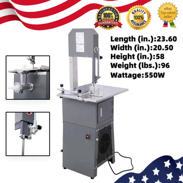 Stainless Steel 2 in 1 Commercial 550W Butcher Band Saw & Sausage Stuffer Maker