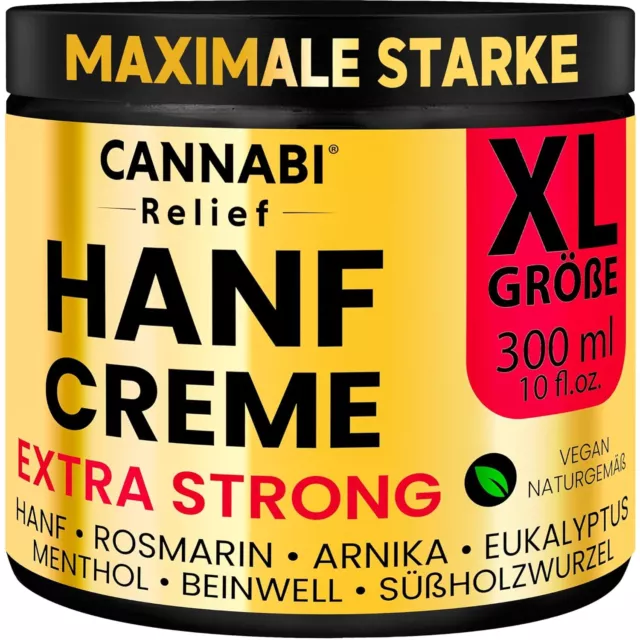 HANFCREME / Hemp Cream Extra Strong 300 ml | Joint & Muscle Premium Ultra Conce.