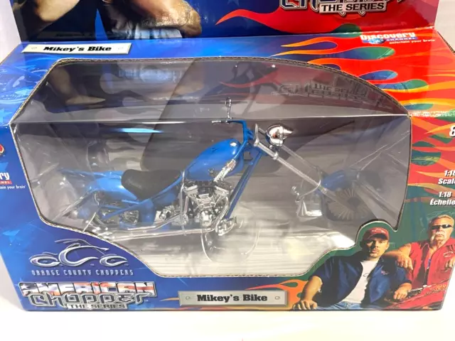 Nib 2004 Mikey's Bike Occ Orange County Choppers 1/18 Motorcycle Bike Blue